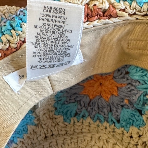 Anthropologie Colorful Granny Square Crochet Bucket Hat New Without Tags! main image 5